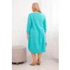 Dámské bavlněné Plussize šaty s kapsami mint (Velikost universal, Barva Mátový)
