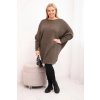 Dámský svetr Plus Size mocca (Velikost universal, Barva Mocha)