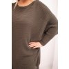 Dámský svetr Plus Size mocca (Velikost universal, Barva Mocha)
