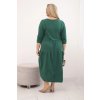 Dámské bavlněné Plus Size šaty s volánem zelené (Velikost universal, Barva Zelená)