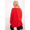 Dámská asymetrická  blůza Plussize s dlouhým rukávem/BARVY (Velikost universal, Barva Béžová)