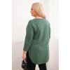 Dámská bavlněná blůza Plussize s výstřihem do V a ohrnovacími rukávy/BARVY (Velikost universal, Barva Fango)