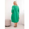 Dámské bavlněné Plussize šaty s kapsami zelené (Velikost universal, Barva Zelená)