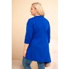 Dámská tunika Plussize z viskózy s volným střihem a dlouhým rukávem/BARVY (Velikost universal, Barva Grey)