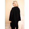 Dámská tunika z bavlny s asymetrickým spodním lemem/BARVY (Velikost universal, Barva Černá)