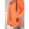 Dámská bunda Plus Size prošívaná s kapucí a nápisem HOPE oranžová (Velikost universal, Barva Orange)