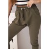 Dámské tepláky s elastickým pasem a šňůrkou khaki (Velikost universal, Barva Khaki)