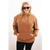 Dámská mikina s kapucí a klokaní kapsou Plus Size z bavlny/BARVY (Velikost XL, Barva Černá)
