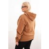 Dámská mikina s kapucí a klokaní kapsou Plus Size z bavlny/BARVY (Velikost XL, Barva Černá)