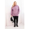 Dámská mikina s kapucí a klokaní kapsou Plus Size z bavlny/BARVY (Velikost XL, Barva Černá)