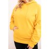 Dámská mikina s kapucí a klokaní kapsou Plus Size z bavlny/BARVY (Velikost XL, Barva Černá)