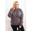 Dámská mikina s kapucí a klokaní kapsou Plus Size z bavlny/BARVY (Velikost XL, Barva Černá)
