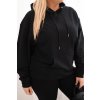 Dámská mikina s kapucí a klokaní kapsou Plus Size z bavlny/BARVY (Velikost XL, Barva Černá)