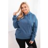 Dámská mikina s kapucí a klokaní kapsou Plus Size z bavlny/BARVY (Velikost XL, Barva Černá)