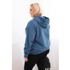 Dámská mikina s kapucí a klokaní kapsou Plus Size z bavlny/BARVY (Velikost XL, Barva Černá)
