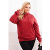 Dámská mikina s kapucí a klokaní kapsou Plus Size z bavlny/BARVY (Velikost XL, Barva Černá)