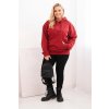 Dámská mikina s kapucí a klokaní kapsou Plus Size z bavlny/BARVY (Velikost XL, Barva Černá)