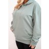 Dámská mikina s kapucí a klokaní kapsou Plus Size z bavlny/BARVY (Velikost XL, Barva Černá)