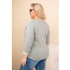Dámská blůza Plus Size s potiskem khaki (Velikost universal, Barva Khaki)