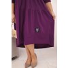 Dámské bavlněné Plus Size šaty s volánem tmavě fialové (Velikost universal, Barva Tmavě fialová)
