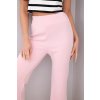 Dámské kalhoty se zvonovými nohavicemi světle růžové (Velikost universal, Barva Světle růžová)