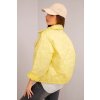 Dámská jarní prošívaná bunda s květinovým vzorem žlutá (Velikost universal, Barva Žlutý)