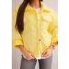 Dámská jarní prošívaná bunda s květinovým vzorem žlutá (Velikost universal, Barva Žlutý)