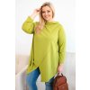 Dámská asymetrická bavlněná blůza Plus Size olivová (Velikost universal, Barva Olive)