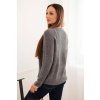 Dámský svetr z baby alpaky s dlouhým rukávem šedý (Velikost universal, Barva Grey)