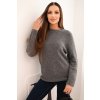 Dámský svetr z baby alpaky s dlouhým rukávem šedý (Velikost universal, Barva Grey)