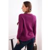Dámský svetr z baby alpaky s dlouhým rukávem tmavě fialový (Velikost universal, Barva Tmavě fialová)