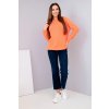 Dámský svetr z baby alpaky s dlouhým rukávem pomerančový (Velikost universal, Barva Orange)