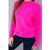 Svetr dámský z baby alpaky s dlouhým rukávem neonově růžový (Velikost universal, Barva Růžový neon)