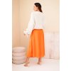 Dámská viskózová rozšířená sukně pomarančová (Velikost universal, Barva Orange)