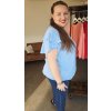 plussize halenka světle modrá