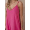 Mušelínové šaty na ramínka růžové (Velikost universal, Barva Růžová)