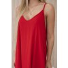 Mušelínové šaty na ramínka červené (Velikost universal, Barva Červená)