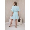 Krátké mušelínové šaty mint (Velikost universal, Barva Mátový)