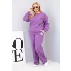 Dámská bavlněná plussize souprava fialová (Velikost universal, Barva Fialová)