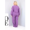 Dámská bavlněná plussize souprava fialová (Velikost universal, Barva Fialová)