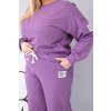 Dámská bavlněná plussize souprava fialová (Velikost universal, Barva Fialová)