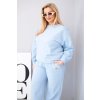 Dámská bavlněná plussize souprava modrá (Velikost universal, Barva Modrý)