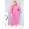 Dámská bavlněná plussize souprava růžová (Velikost universal, Barva Růžová)