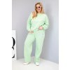 Dámská bavlněná plussize souprava pistáciová (Velikost universal, Barva Pistácie)