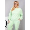 Dámská bavlněná plussize souprava pistáciová (Velikost universal, Barva Pistácie)