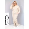 Dámská bavlněná plussize souprava béžová (Velikost universal, Barva Béžová)
