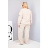 Dámská bavlněná plussize souprava béžová (Velikost universal, Barva Béžová)