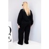 Dámská bavlněná plussize souprava černá (Velikost universal, Barva Černá)