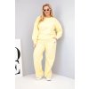 Dámská bavlněná plussize souprava žlutá (Velikost universal, Barva Žlutý)