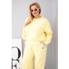 Dámská bavlněná plussize souprava žlutá (Velikost universal, Barva Žlutý)